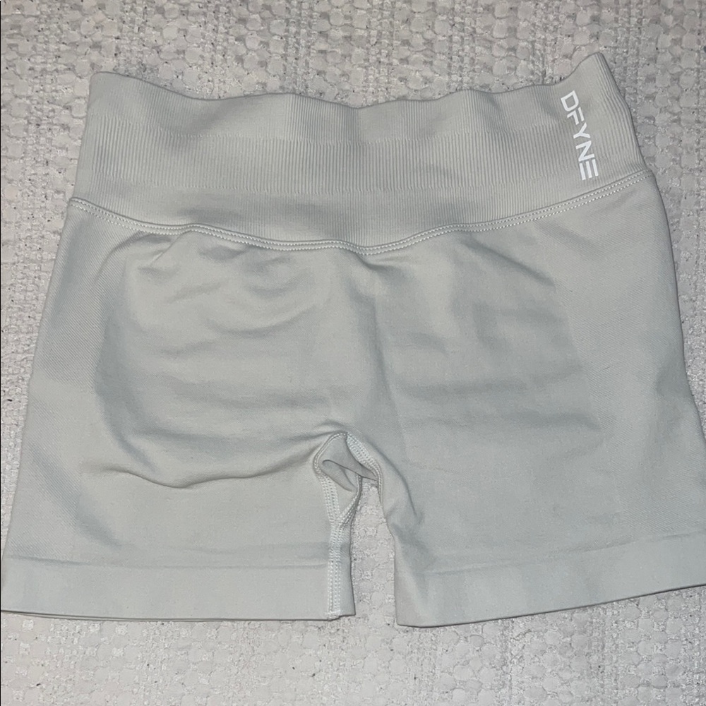 Gray Bike Shorts with Elastic Waistband